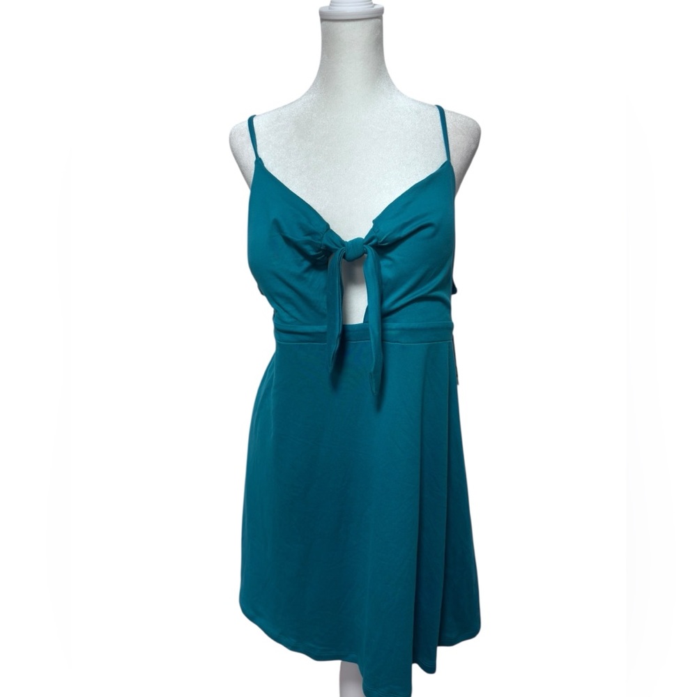 SO by Sonoma Teal Tie-Front Cami Dress – Size XXL (NWT)